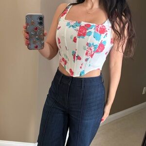 Fashion Nova corset floral small top